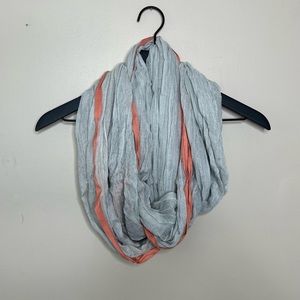 Pink and Gray Infinity Scarf